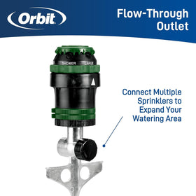 Orbit H2O-Six diffuser supports adjustable droplets for tailored irrigation.