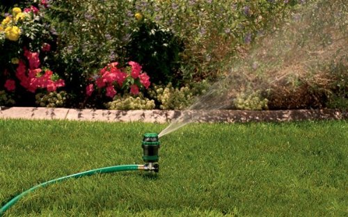 Orbit H2O-Six pattern-rotating-sprinkler-head enables flexible six-pattern irrigation.