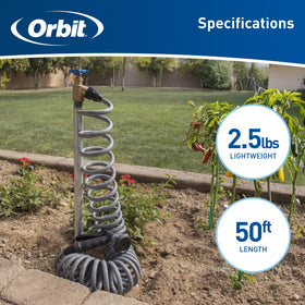 Orbit ergonomic rear trigger grip nozzle enhances comfort during watering sessions.