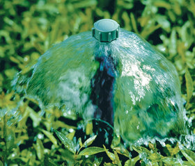 Close-up of Orbit mushroom bubbler highlighting the flow-control mechanism.