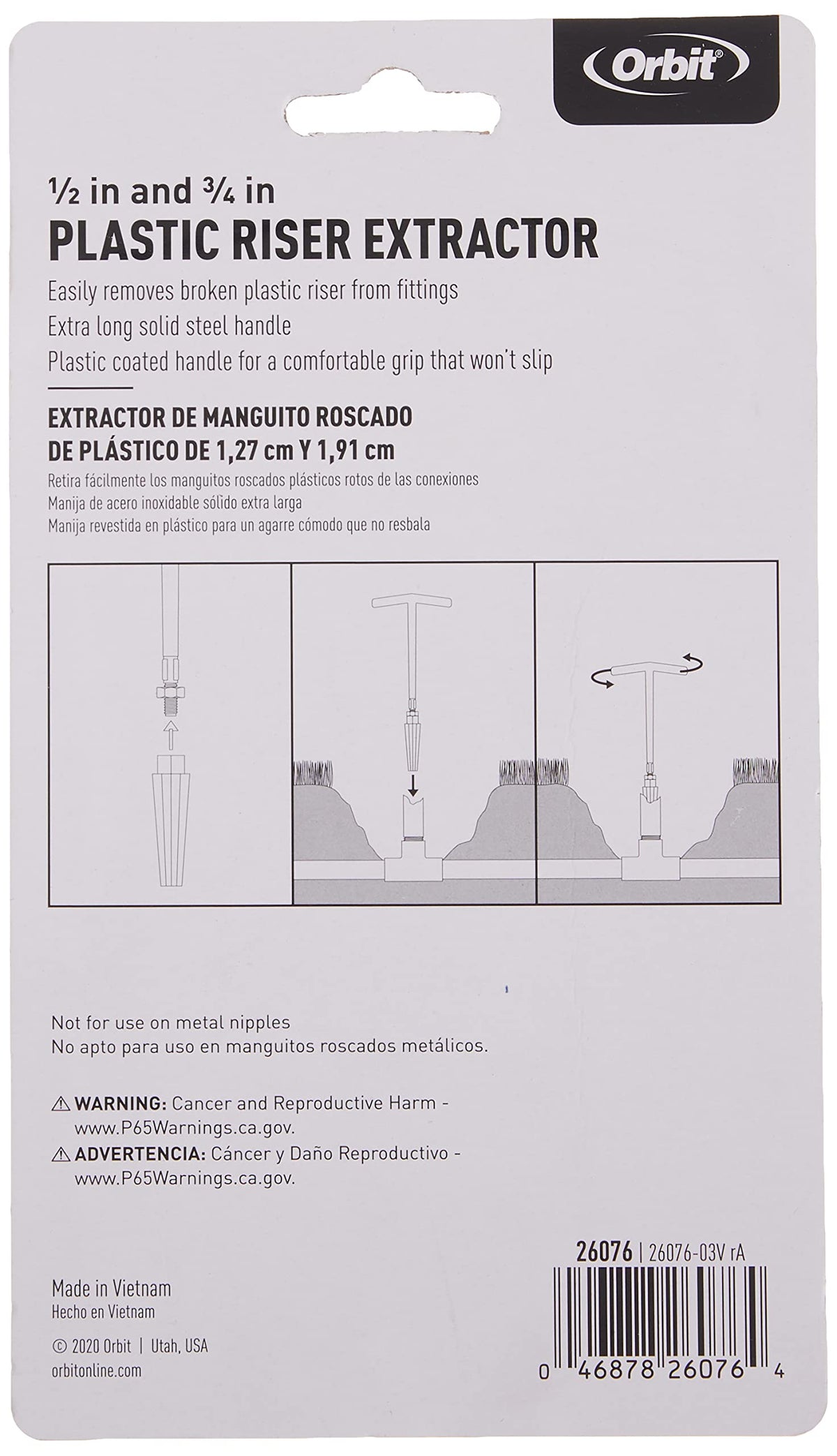 Orbit outdoor use tool ready for garden or irrigation project tasks.