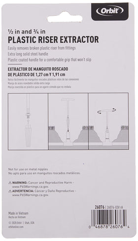 Orbit outdoor use tool ready for garden or irrigation project tasks.