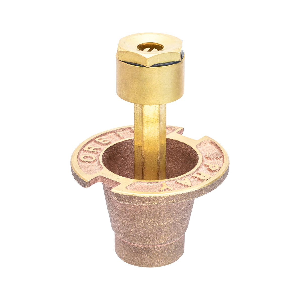 Orbit pop-up head wrench attachment for quick, tool-free installation.