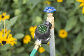 Orbit Pro Flo 2-Pack metal timer side view highlights durable build for years of use.