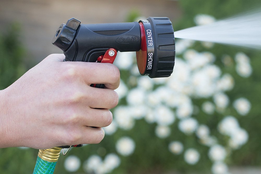 Orbit Pro Flo 7-Pattern Nozzle metal construction for durable performance.