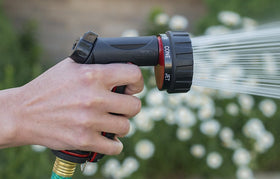 Orbit Pro Flo 7-Pattern Nozzle pattern dial close-up for precise watering control.