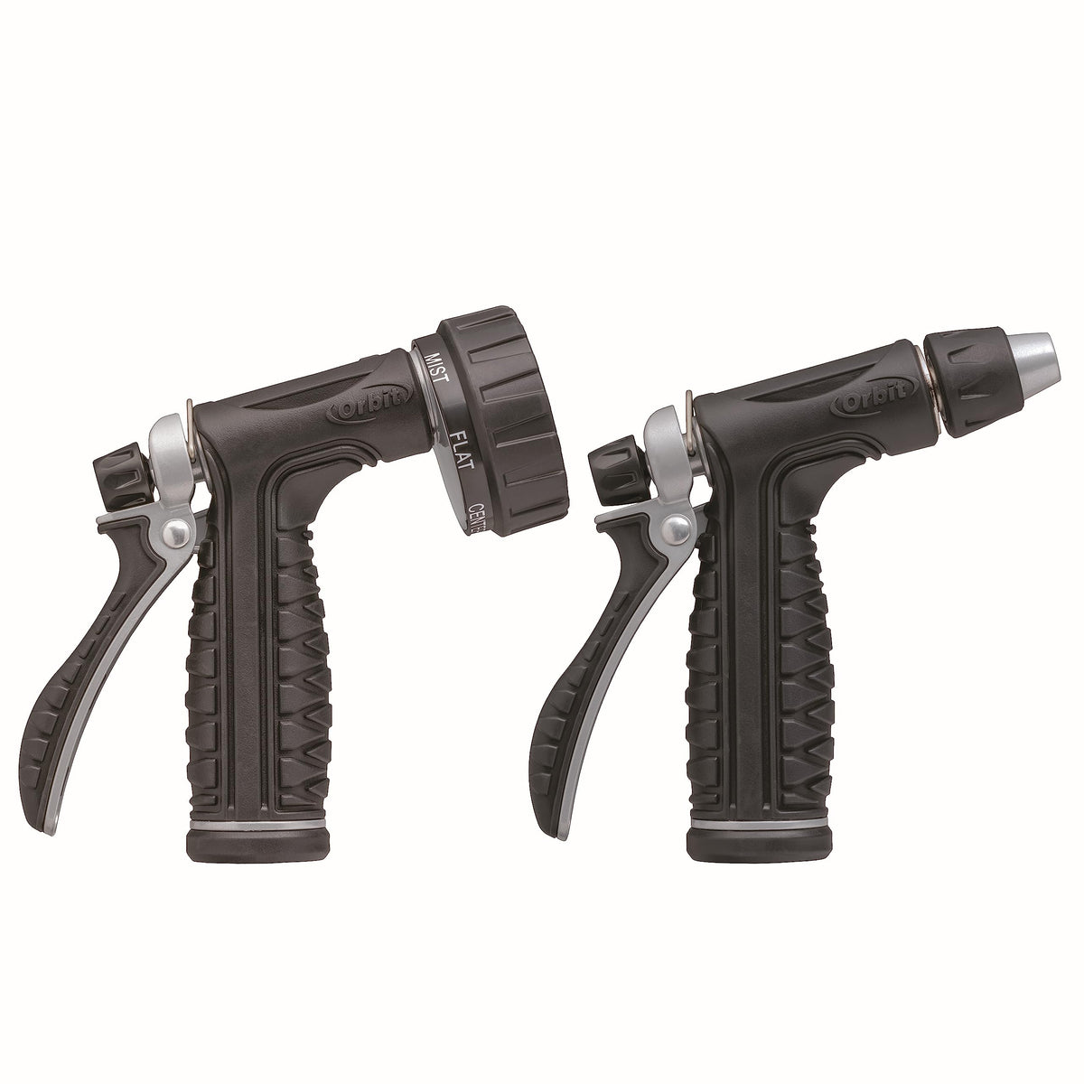 Orbit Pro Flo rear trigger dual pack with ergonomic grip for easy watering tasks