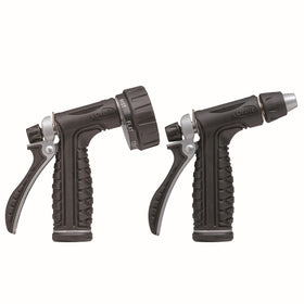 Orbit Pro Flo rear trigger dual pack with ergonomic grip for easy watering tasks