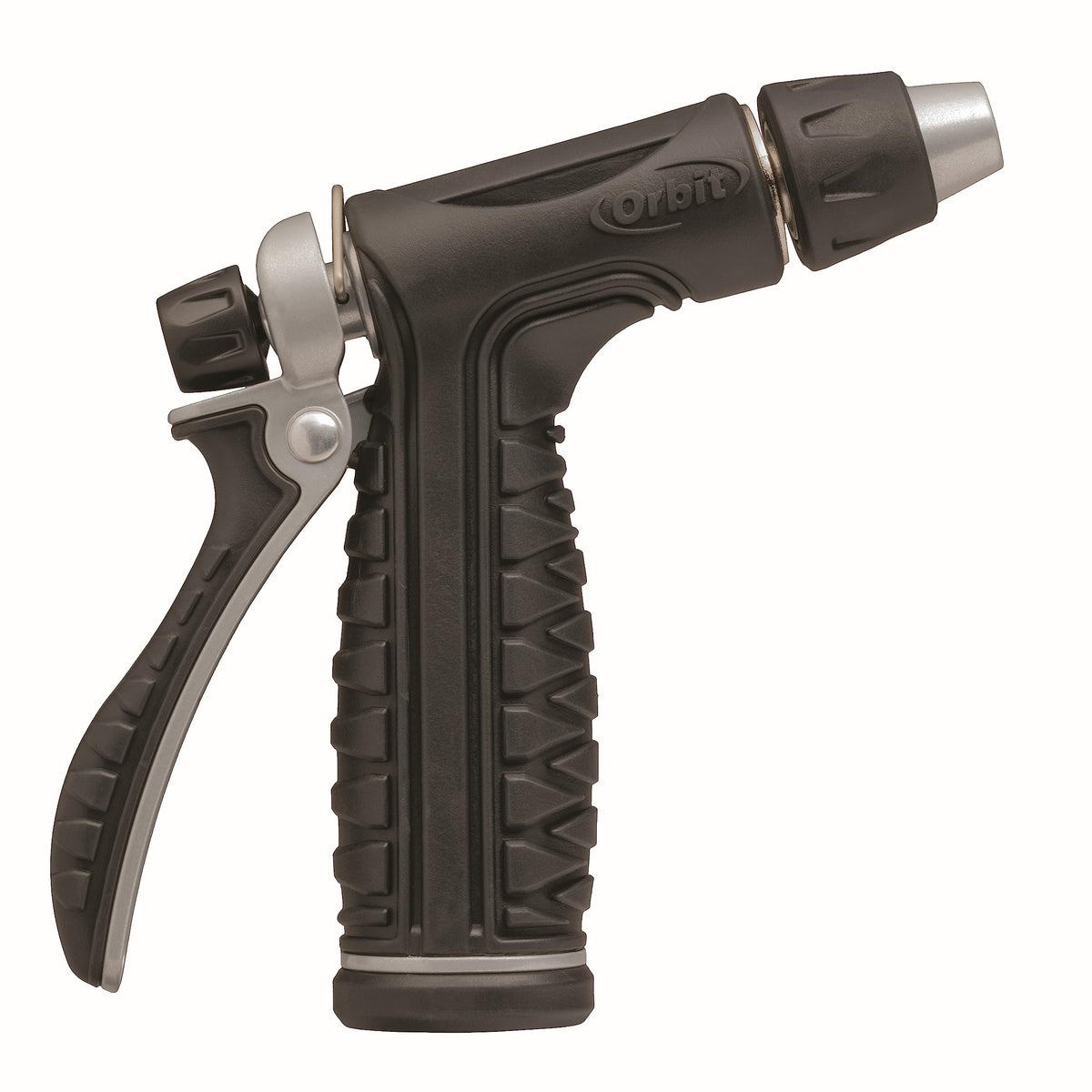 Orbit Pro Flo seven-pattern nozzle showing versatile spray for delicate to heavy-duty tasks