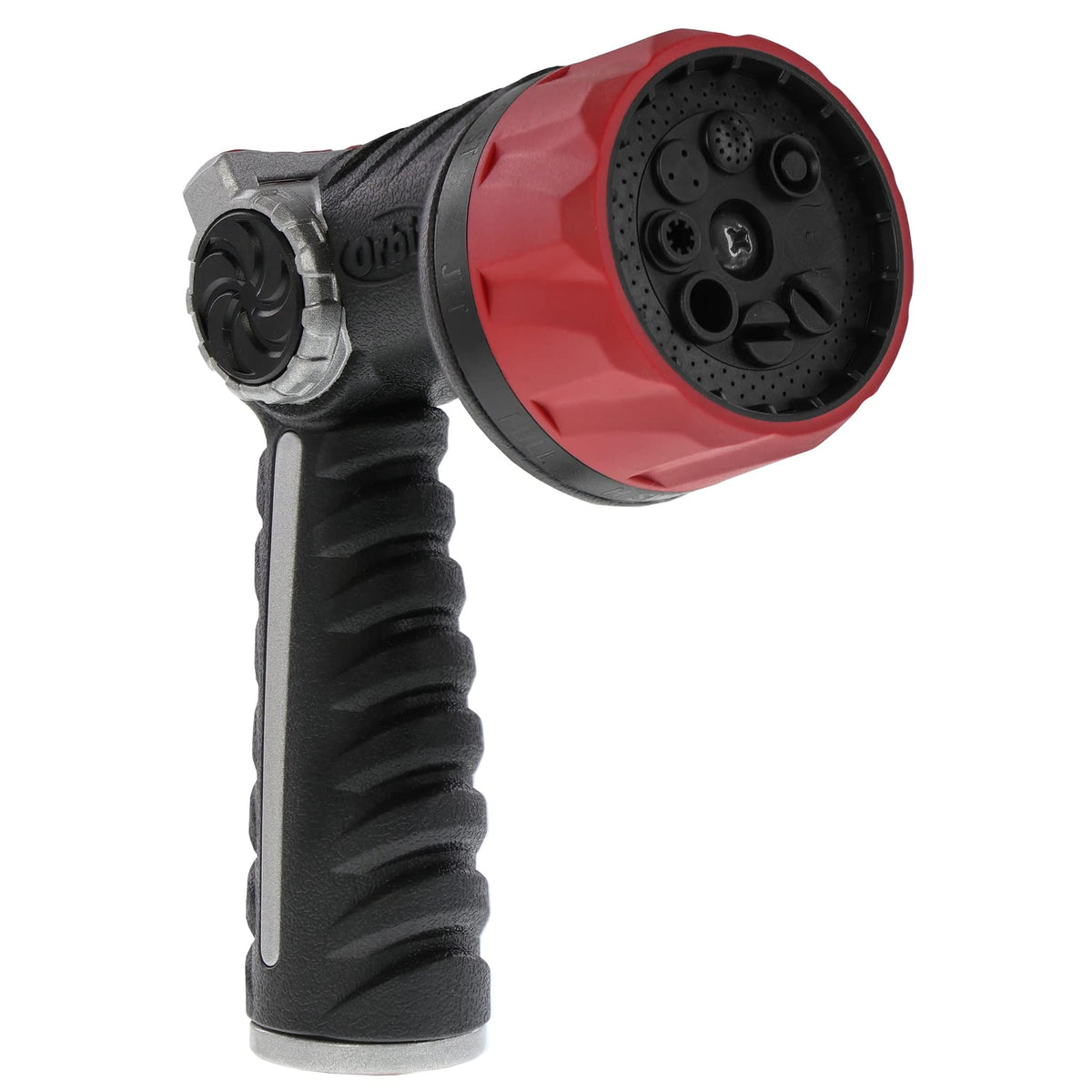 Orbit Pro Series 8-pattern thumb-control nozzle in use for versatile watering