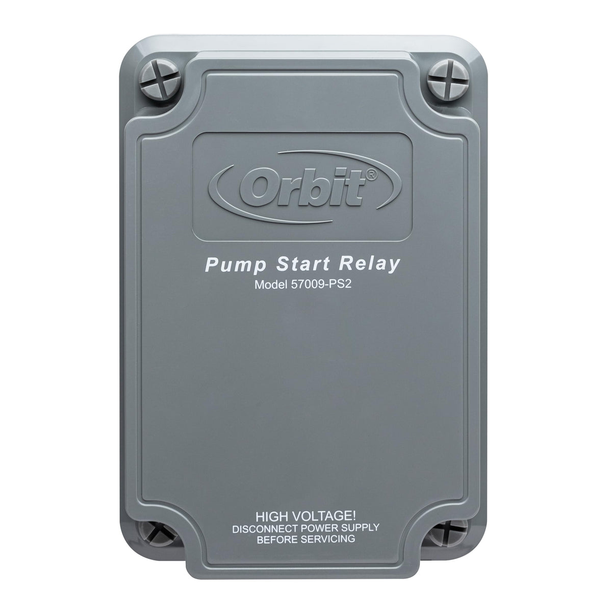 Orbit Pump Start Relay outdoor enclosure protecting electronics for weatherproof installation
