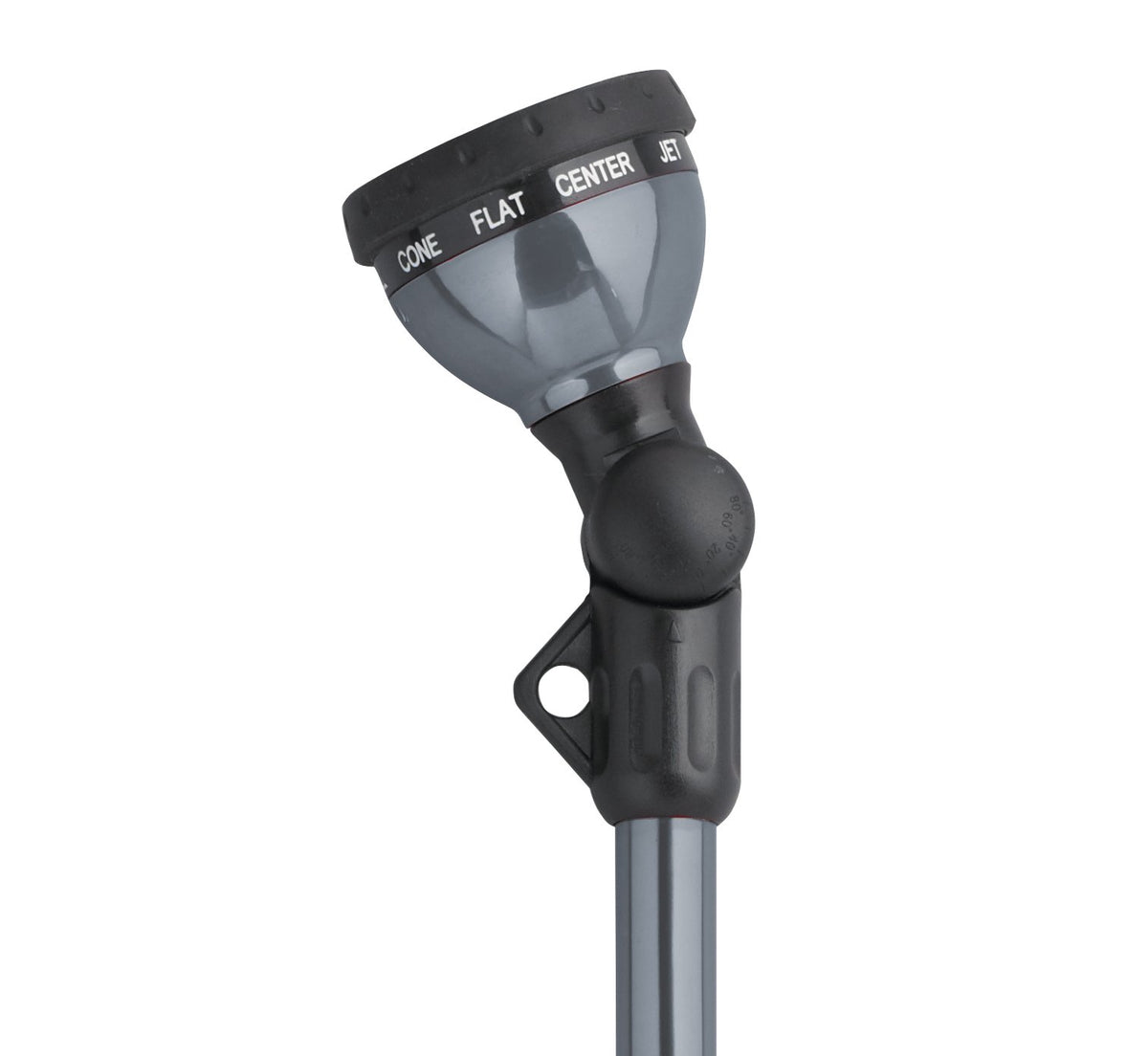 Orbit rubber grip wand: comfortable front trigger for extended watering sessions.