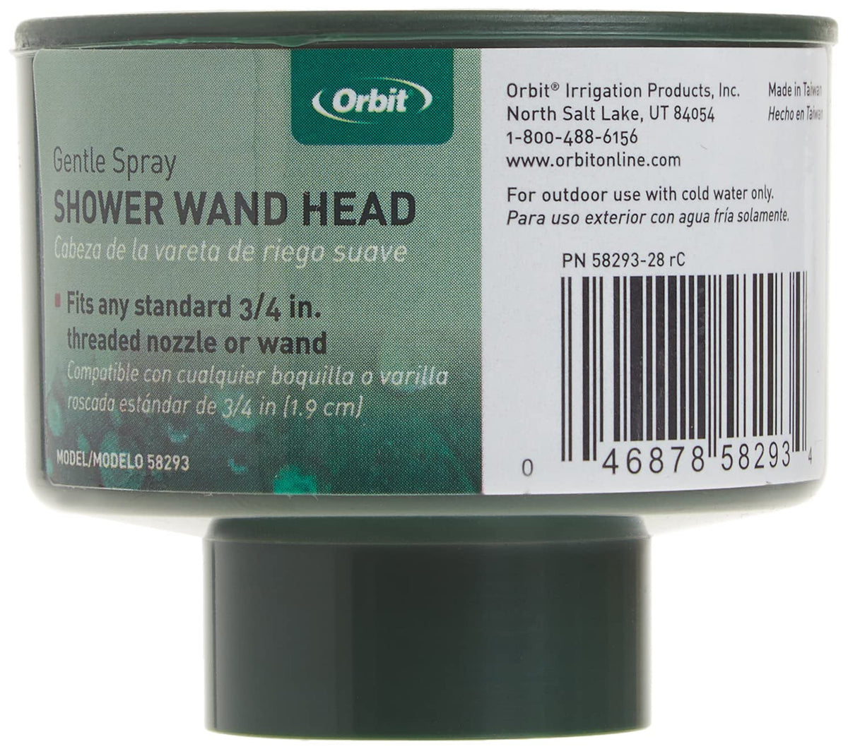 Orbit shower wand head durable outdoor construction ready for year-round watering