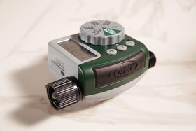 Orbit timer emphasizes a six-year warranty for long-term reliability.