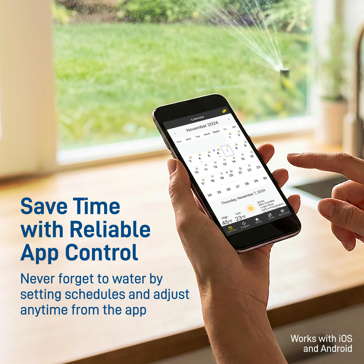 Orbit Smart watering app control illustrates convenient schedule management