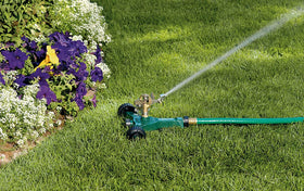 Orbit brass half-inch sprinkler showcases durable build for long-lasting outdoor irrigation