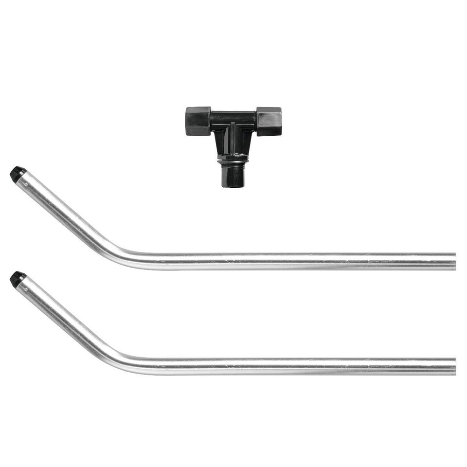 Orbit Traveling Sprinkler arms and tee on tractor for quick field replacement