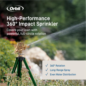 Orbit Tripod metal impact head resists wear for reliable season-long use.