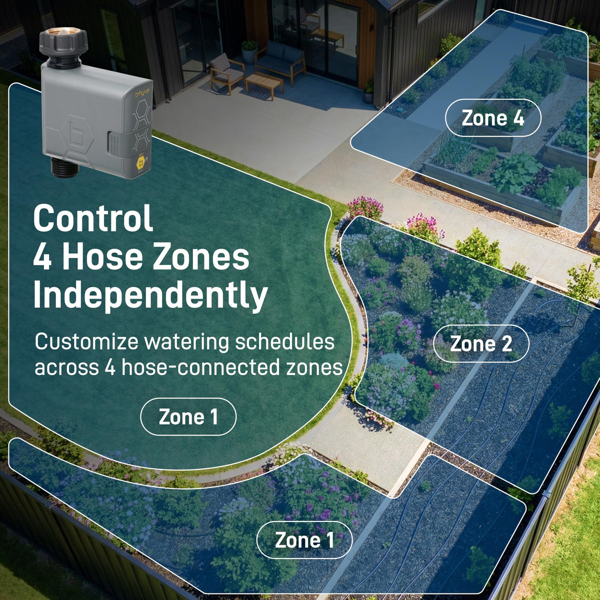 Orbit Wi-Fi hub included enables remote watering control from anywhere