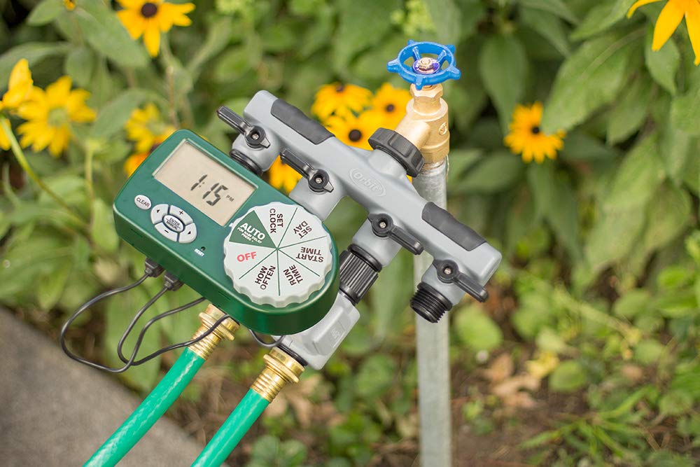 Orbit Yard Watering Timer large display highlighting easy scheduling for reliable watering routines