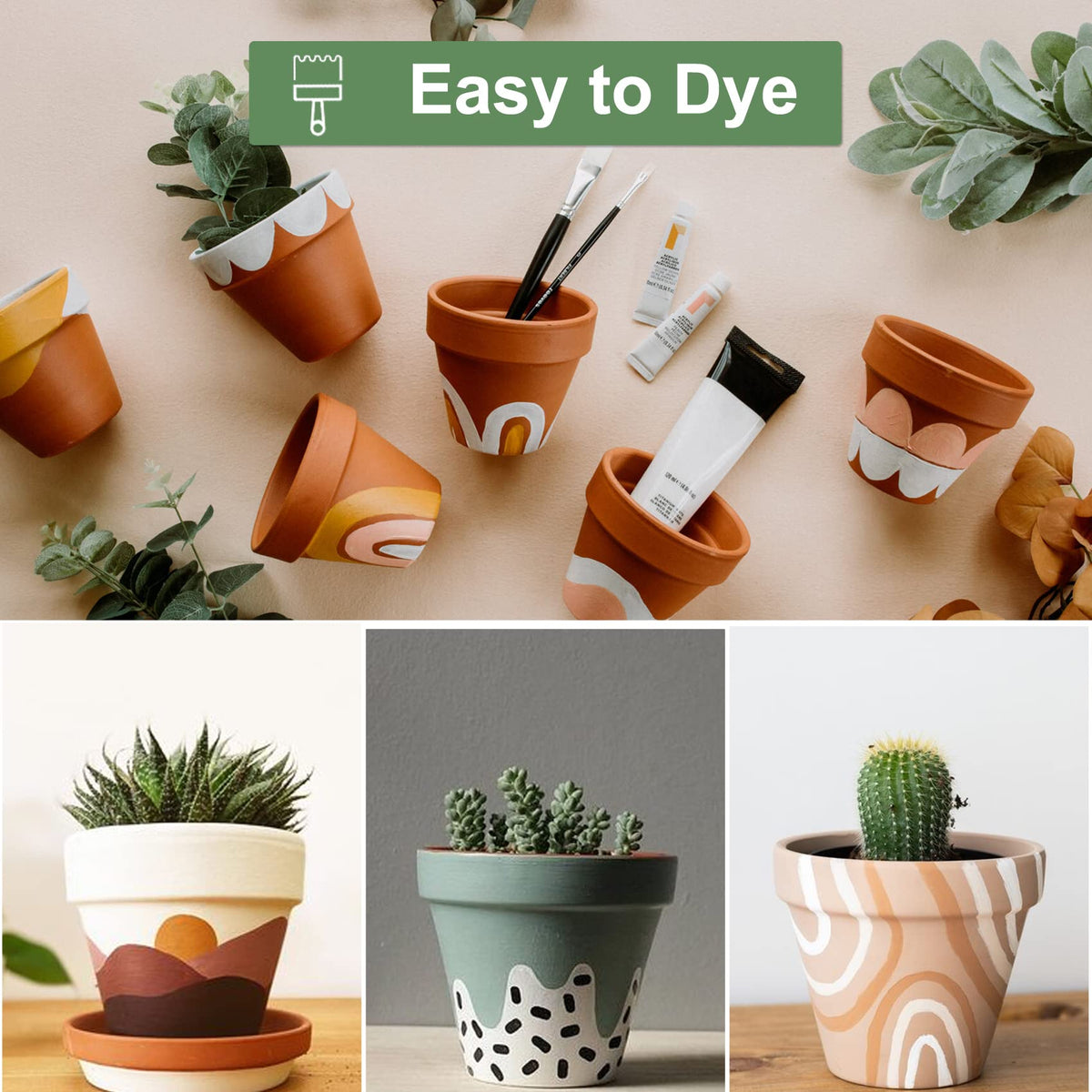 Orceler indoor outdoor terracotta pots suitable for classrooms, balconies, and crafts.