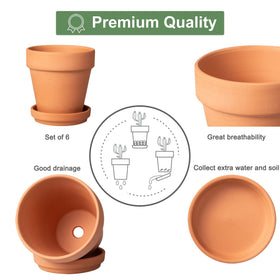 Orceler pot with saucer tray catches excess water for a tidy windowsill.