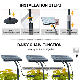 Orchbloom tabletop grow light full-spectrum LED delivers balanced illumination