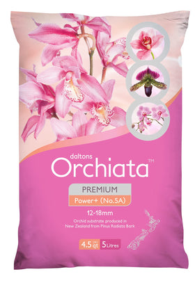 Orchiata orchid bark shows pure New Zealand pine fibers for robust orchid root support.