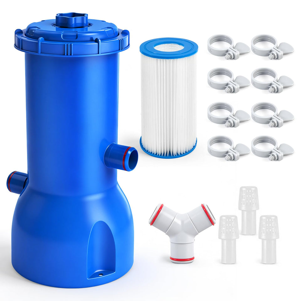 Orealla above-ground pool filter pump 1000 GPH for clear water circulation