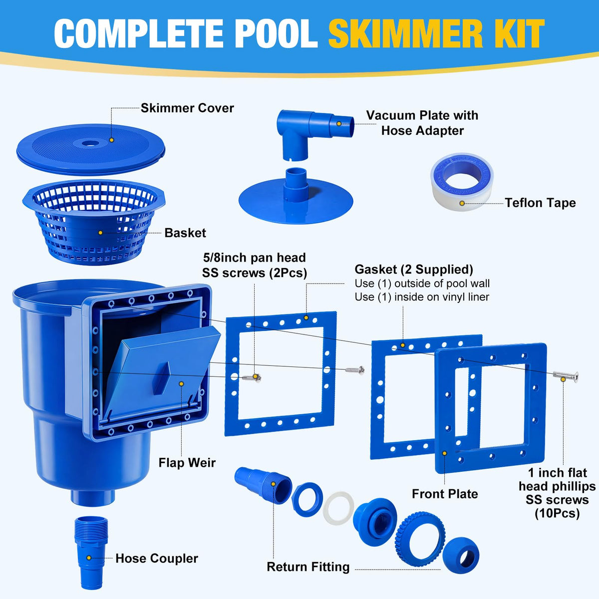 Orealla in-use skimmer captures leaves and debris efficiently for cleaner water