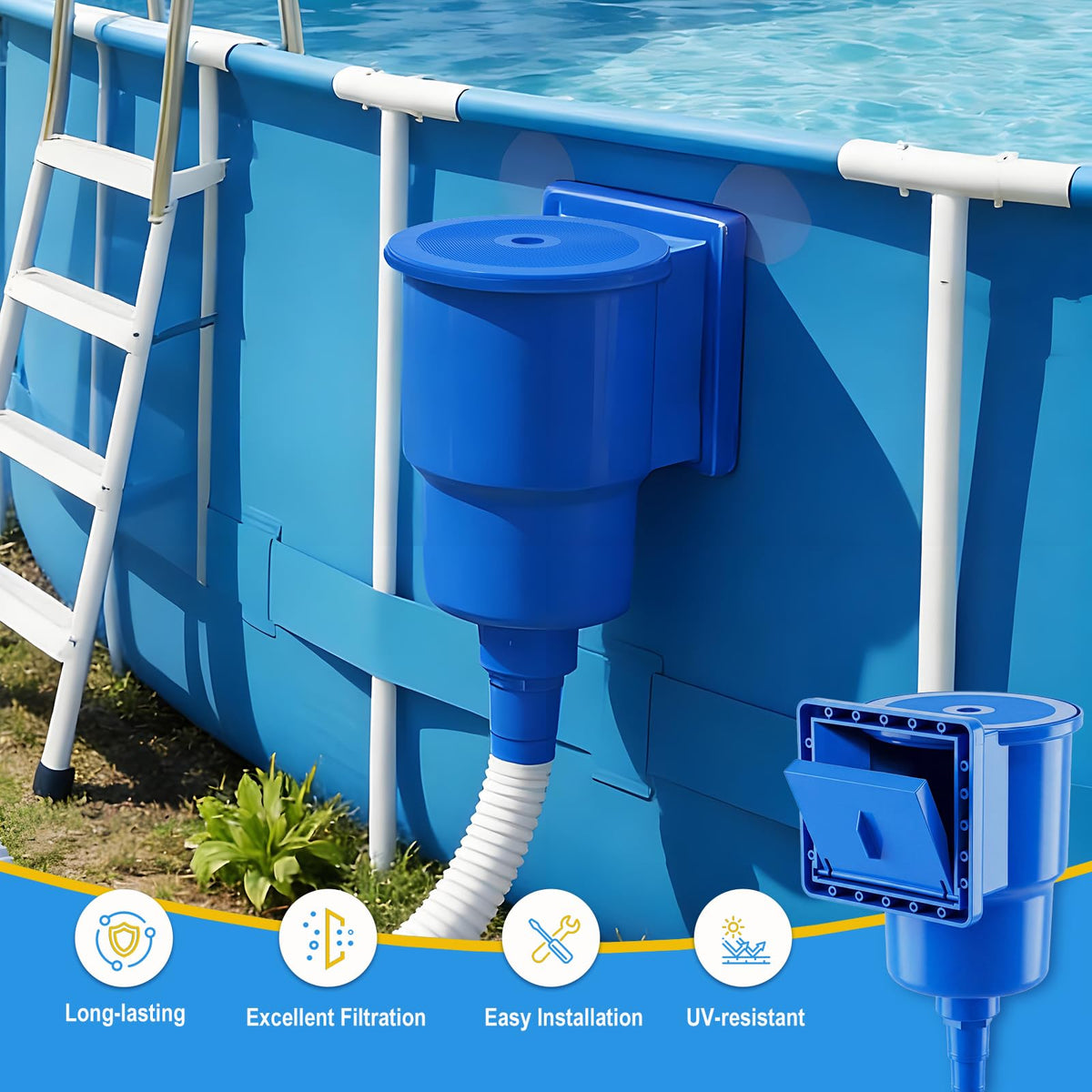 Orealla UV-resistant ABS construction resists sun and chemicals for long-lasting use