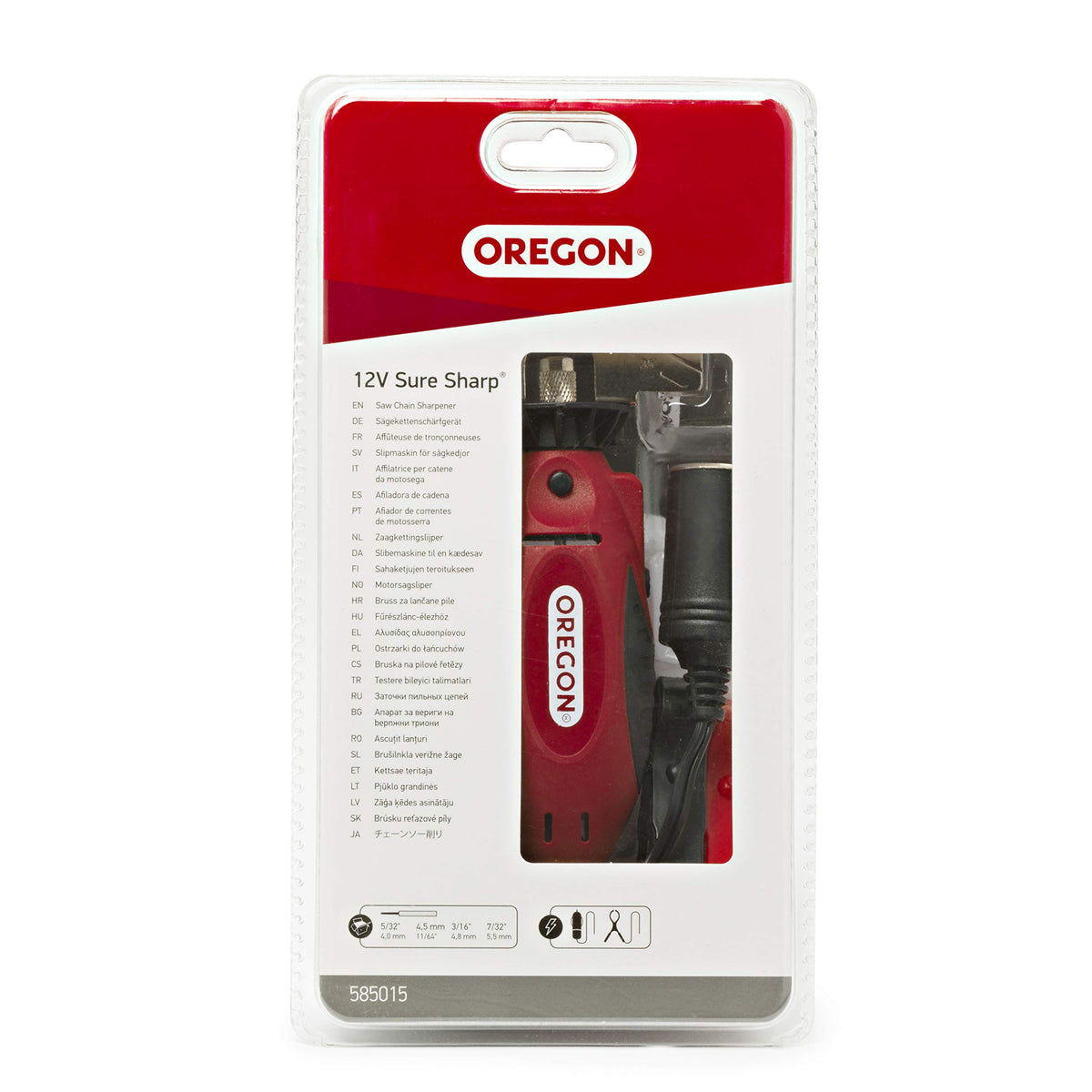 Oregon 12V Sure Sharp 2-in-1 tool handles sharpening and grinding in one unit