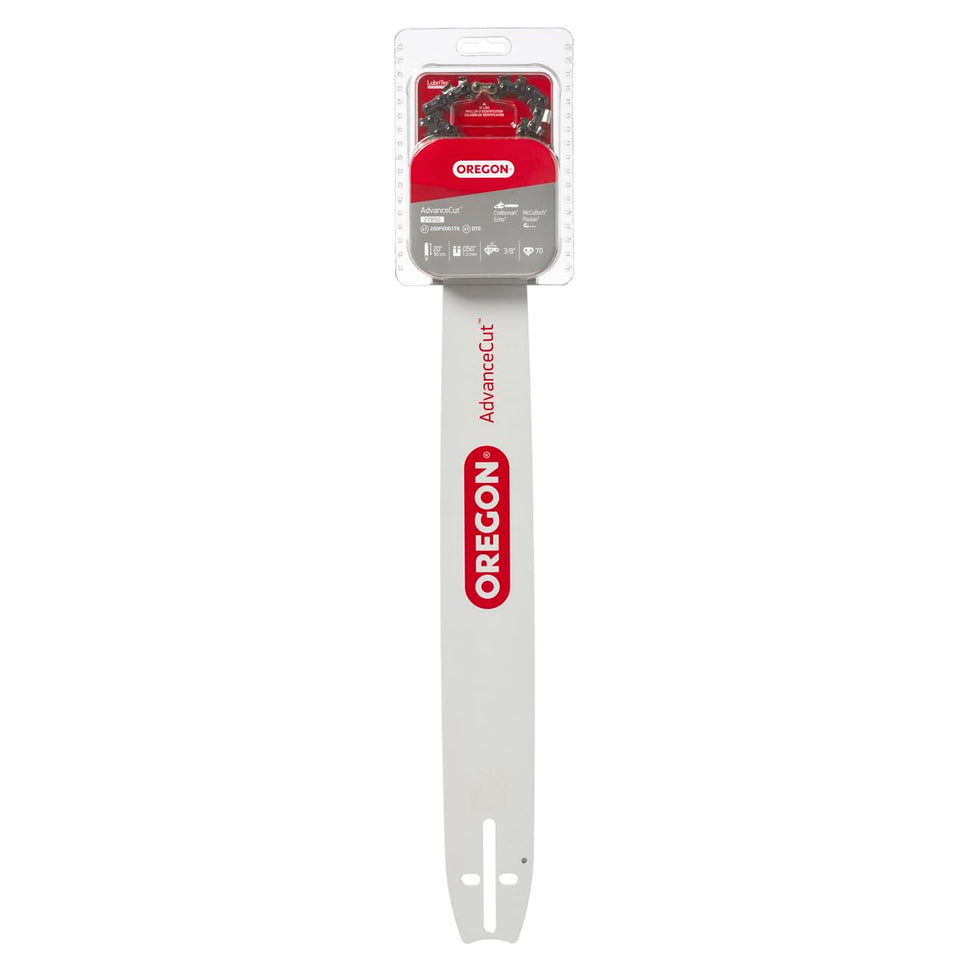 Oregon 20-inch bar with AdvanceCut chain for smooth cutting
