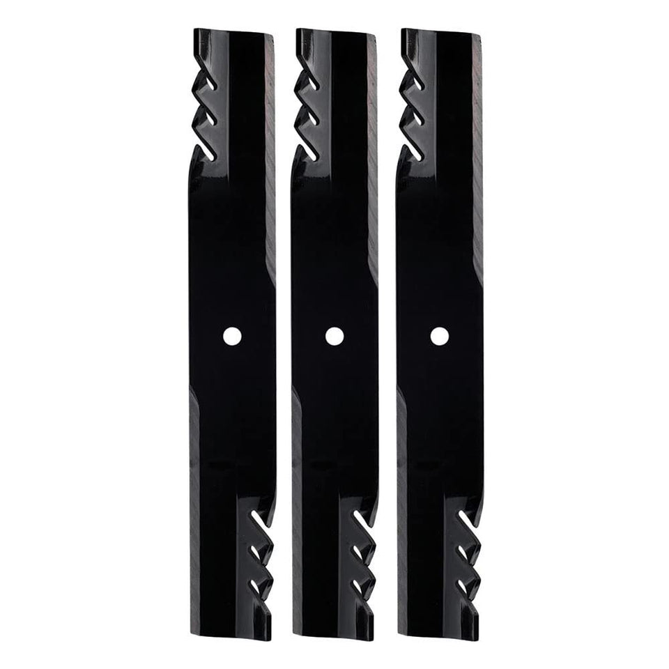 Oregon 396-730 Gator Mulcher blade closeup for John Deere compatibility