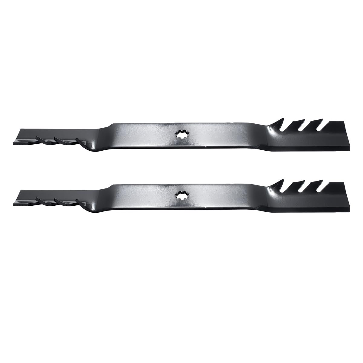 Oregon 42-inch lawn mower blades 2-pack enhances cut quality and easy installation