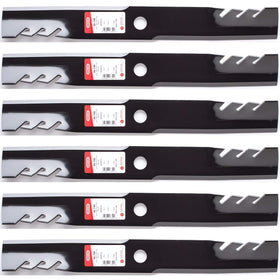 Oregon 6PK G3 Gator blades for 60-inch Exmark deck delivering efficient mulching