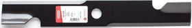 Oregon 6-pack USA mower blade for Exmark Lazer Z, side-cut demonstrates width and balance