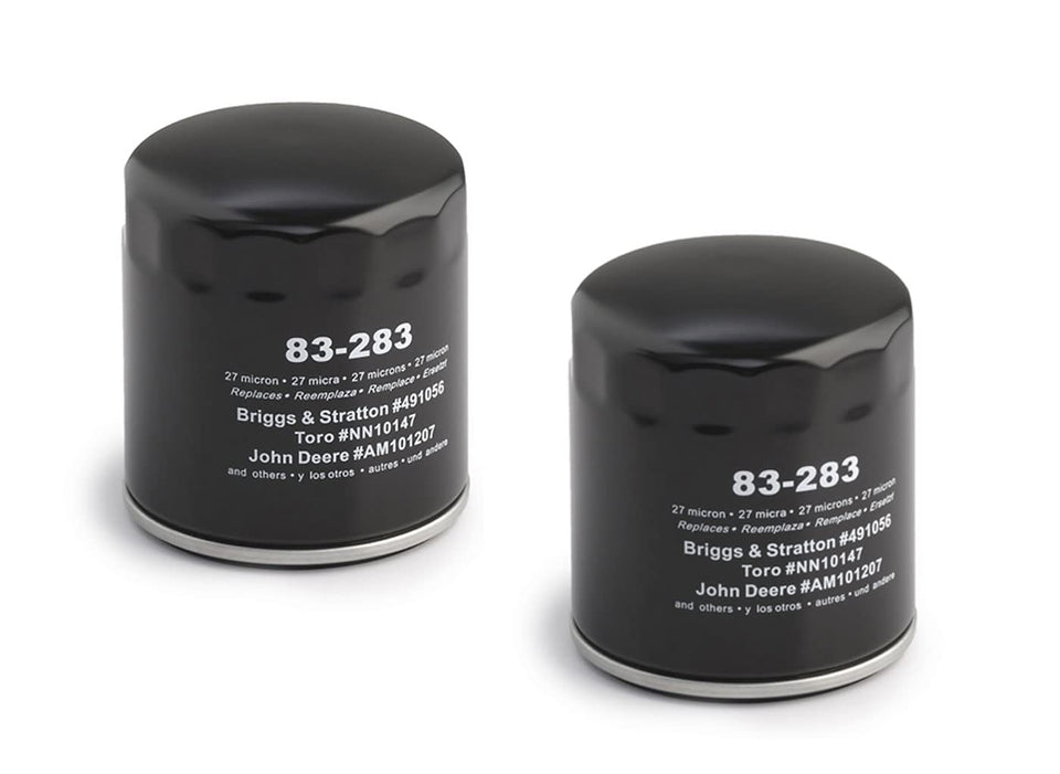 Oregon 83-283 oil filters close-up, showing rugged construction for reliable filtration