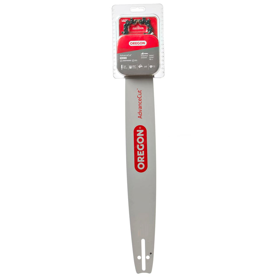 Oregon AdvanceCut 20-inch bar and chain set for smooth, reliable cuts.