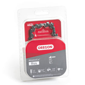 Oregon AdvanceCut low-profile 3/8 pitch reduces effort on small saws.