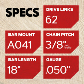 LubriTec oiling system graphic illustrating extended chain and bar life.