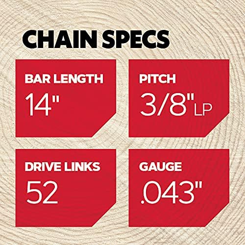 Oregon chain for 14-inch bars with reliable fit and clean cuts