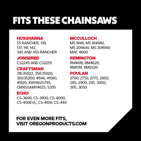 Oregon chain features 78 drive links for wide compatibility