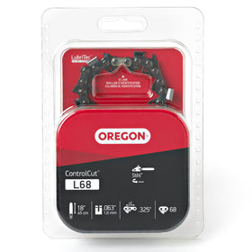 Oregon ControlCut chain for 18-inch bar with 325 pitch and 0.063 gauge ensuring precise cuts