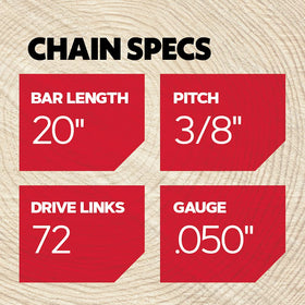 Oregon D72 Lubri-Tec oils key parts to extend chain life.