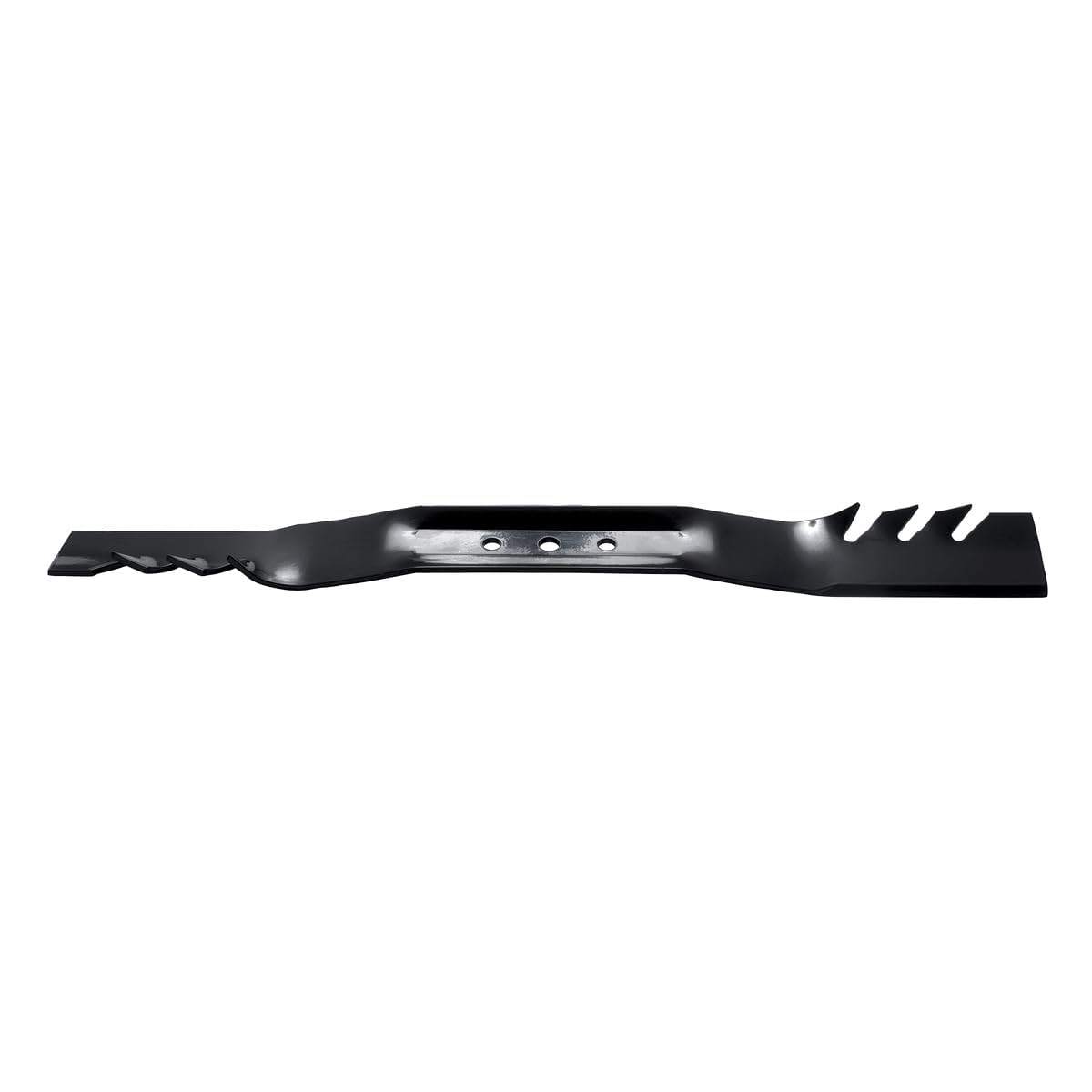 Oregon Gator 3-N-1 blade close-up with mulching teeth for efficient clipping