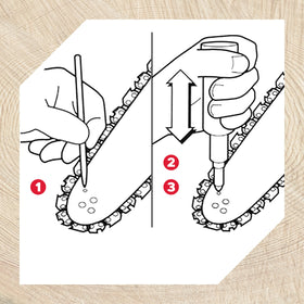 Oregon grease gun features a transparent fill level to monitor remaining lubricant