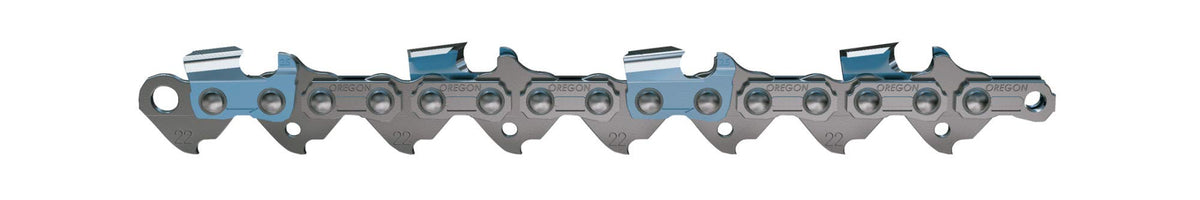 Oregon L74 low-kickback design minimizes fatigue during long cutting sessions.