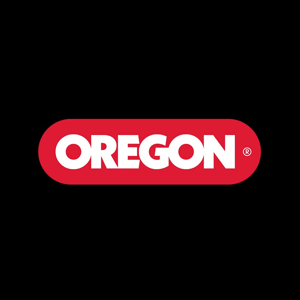 Oregon USA-made badge on bar and chain oil bottle