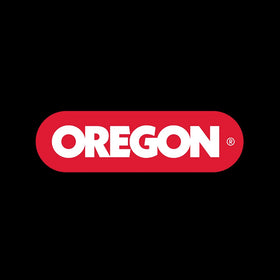 Oregon USA-made badge on bar and chain oil bottle